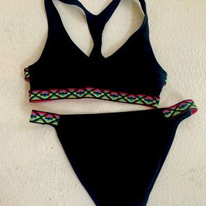Black Racerback Bikini Set